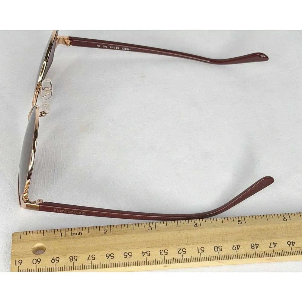 Michael Kors Lanikai Rose Gold Geometric MK1162 Sunglasses 58-16-140 W/ Case